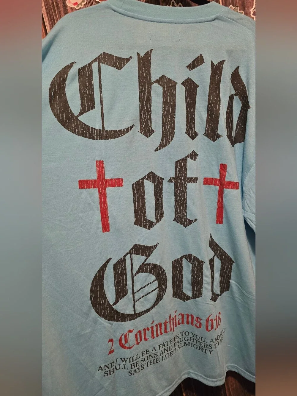 Brandmakers Light Blue 'Child of God' Graphic T-Shirt